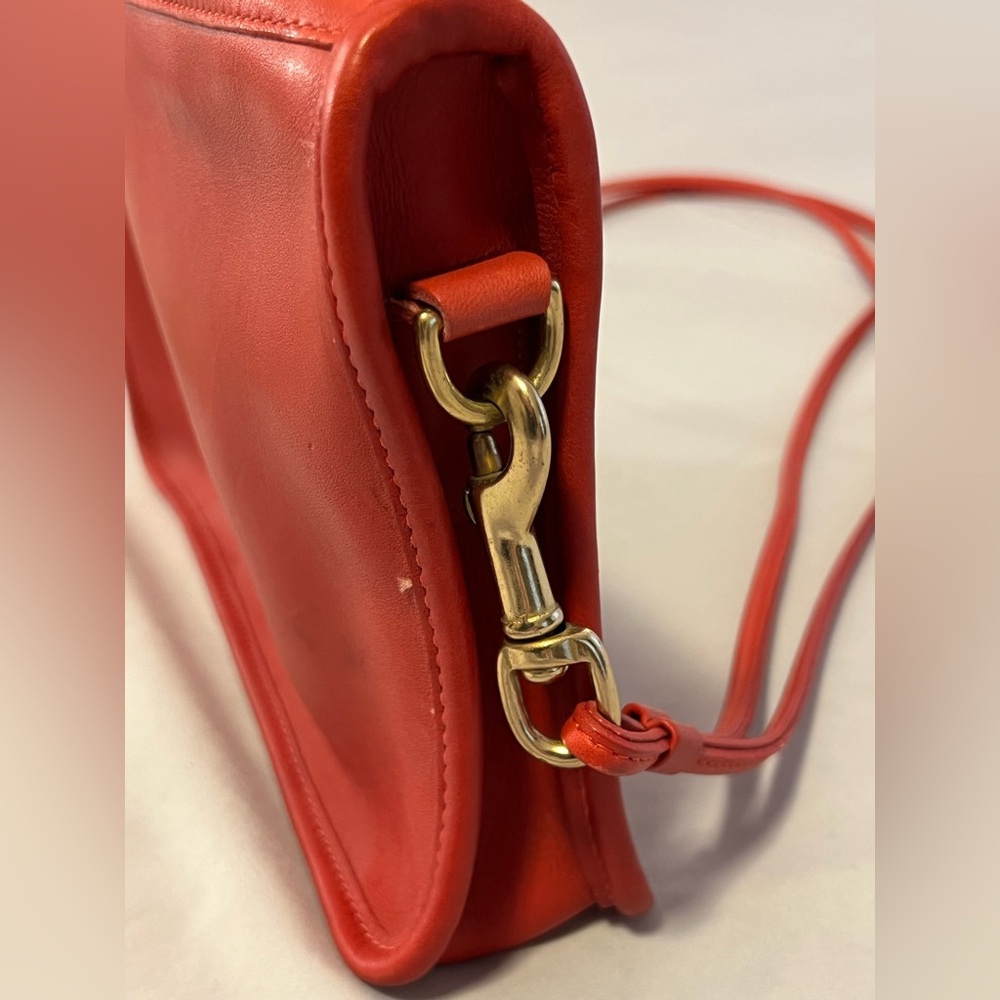 Coach Vintage 4106 Red Leather Women's Bag/Clutch, detachable straps - Picture 7 of 10